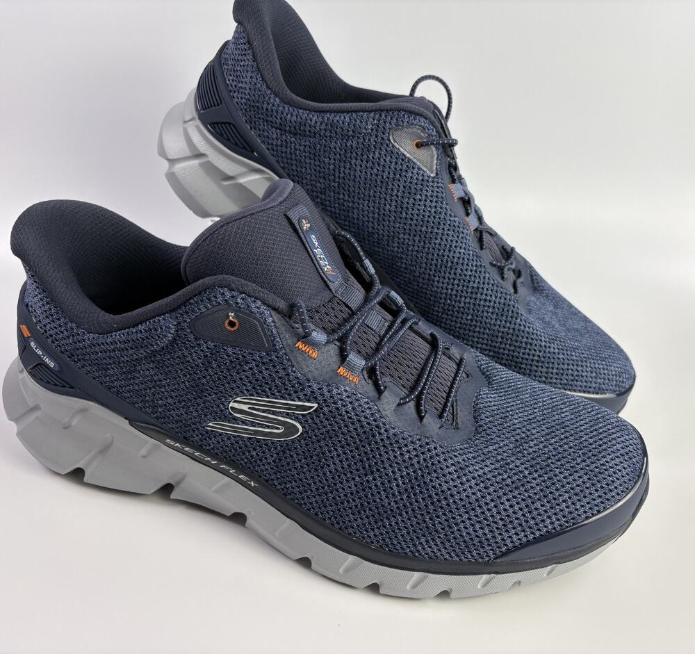 SKECHERS Hands Free Slip-ins Vegan Fit Men’s Navy Stretch Mesh Slip-On Size 13